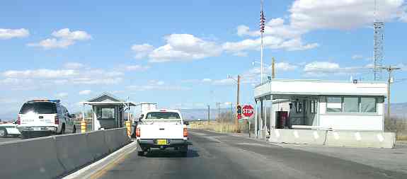US Border Patrol checkpoint neat White Sands National Monument.
