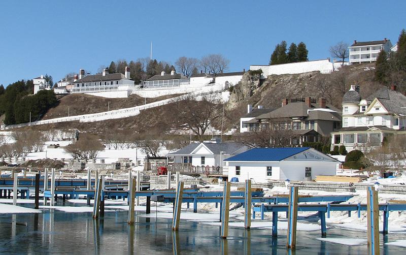 Fort Mackinac in winter