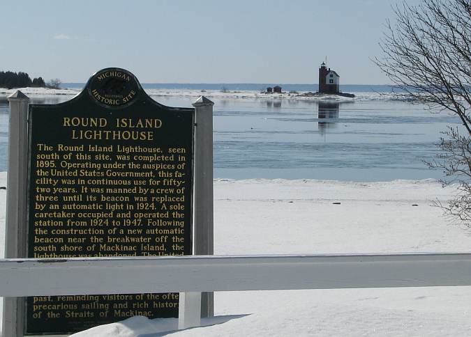 Round Island Lighthouse Historic Marker