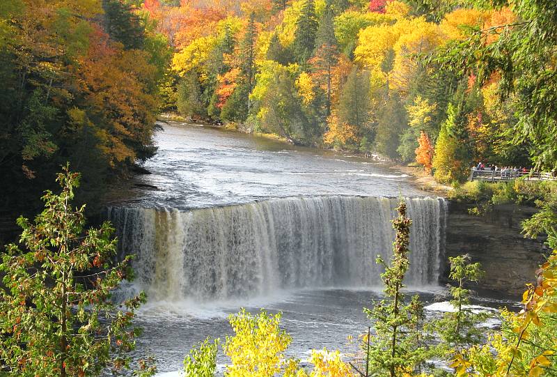 Tahquamenon Falls with fall colors