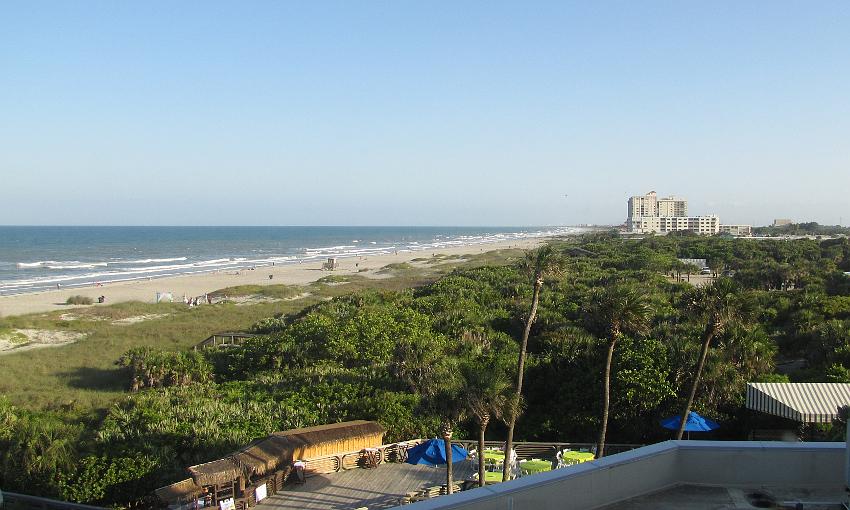 View from the Hillton Cocoa Beach Oceanfront Hotel