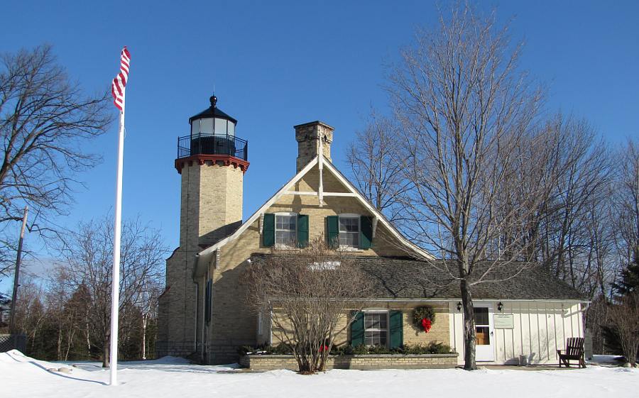 McGulpin Point Lighthouse in winter