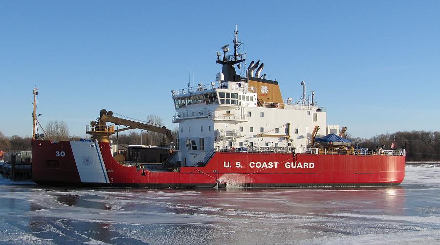 United States Coast Guard Cutter Mackinaw in ice