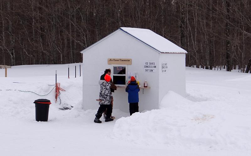 Eben Ice Caves concession stand