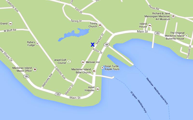 Stuart House City Museum Map - Mackinac Island, Michigan