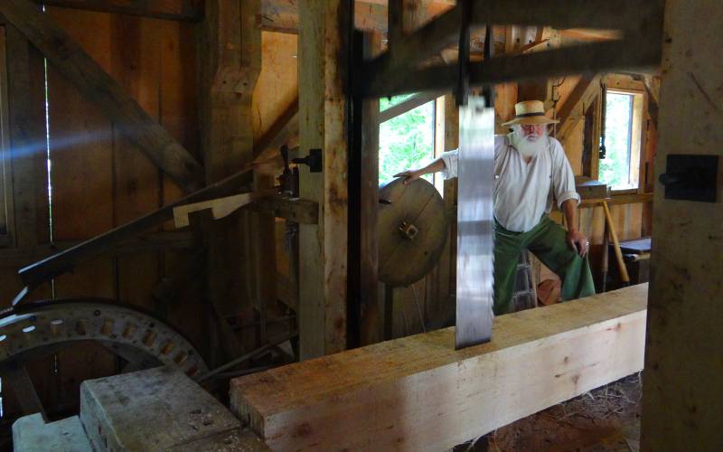 18th-century water powered sawmill