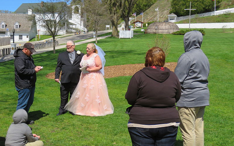 Wedding in Marquette Park - Mackinac Island, Michigan