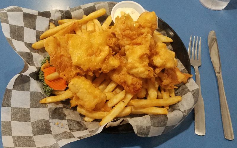 Fried whitefish at Darrow's Family Restaurant