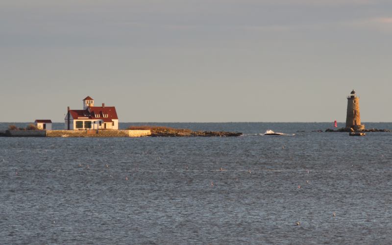 Wood Island Life Saving Station and Whaleback Light - Kittery, Maine