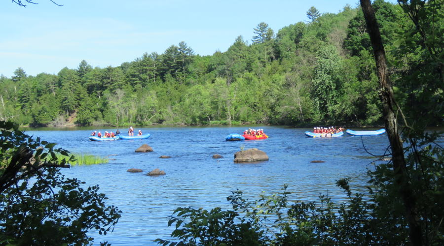 Rafts on the Menominee River at Piers Gorge