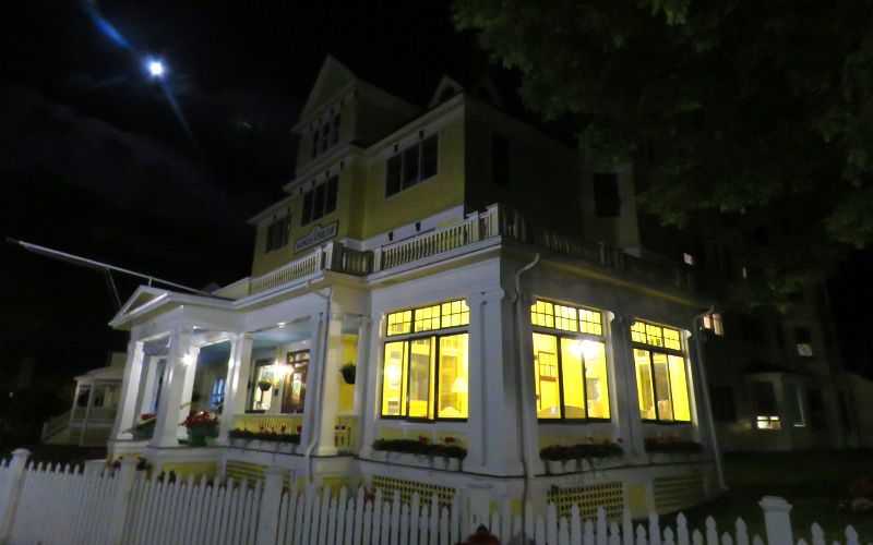 Windermere Hotel at night - Mackinac Island, Michigan