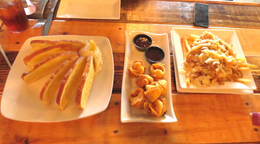 Whitefish dip, crab rangoon and French onion French fries - Mackinac Island