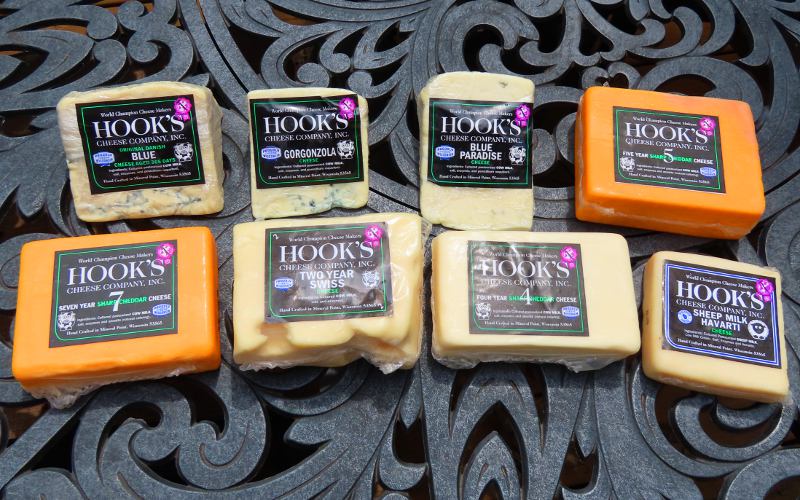 Cheeses bought at Hook Cheese Company