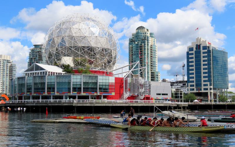 Science World and dragon boat - Vancouver, BC