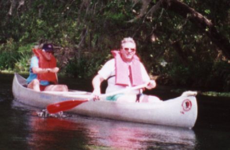 Alan Scheib and Keith Stokes floating the Ichetucknee River
