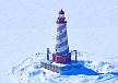 Tour of Straits of Mackinac lighthouses from the air in winter