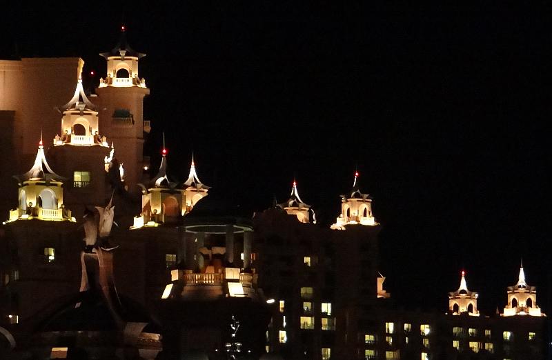 Atlantis hotel at night