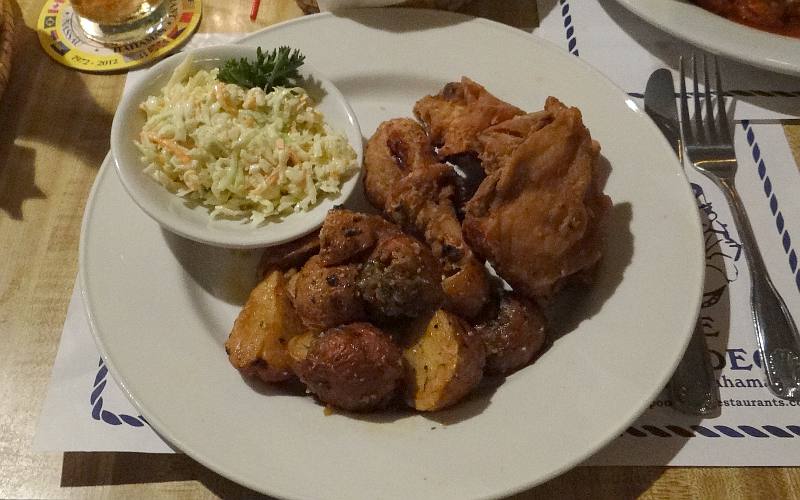 Spicy fried chicken at the Poop Deck in Nassau