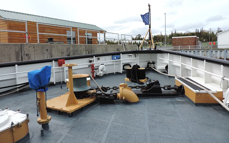 Coast Guard Cutter Biscayne Bay bow and deck