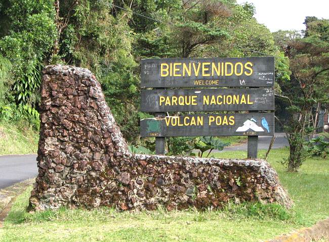 Enterance to Poas Volcano National Park