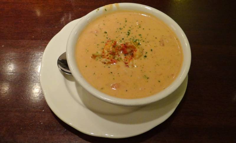 crawfish bisque at Pappadeaux Seafood Kitchen