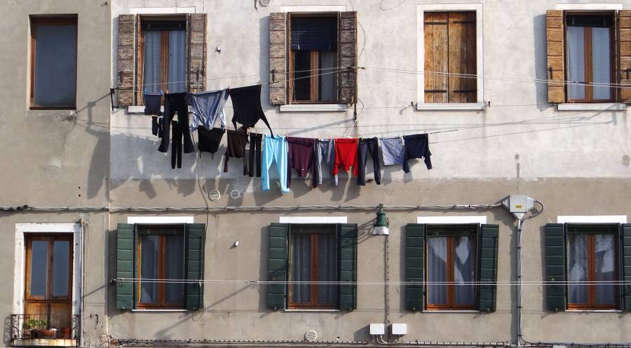 Clothes lines on Murano