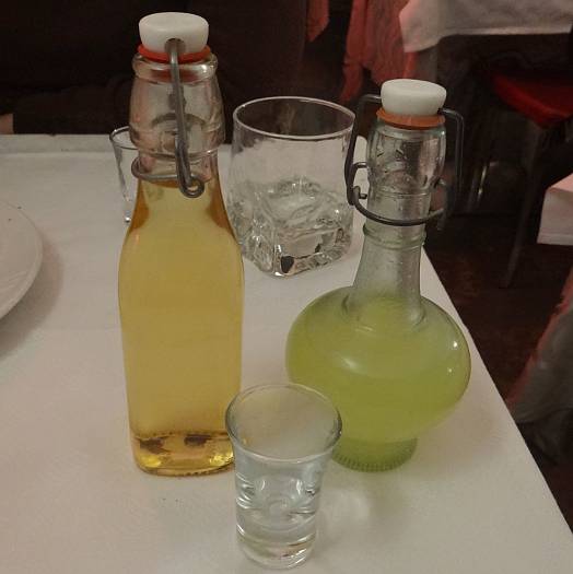 sweet wine and limoncello
