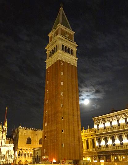 St Mark's Campanile with the moon