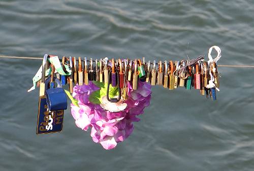 Love padlocks at Ponte Navi - Verona, Italy