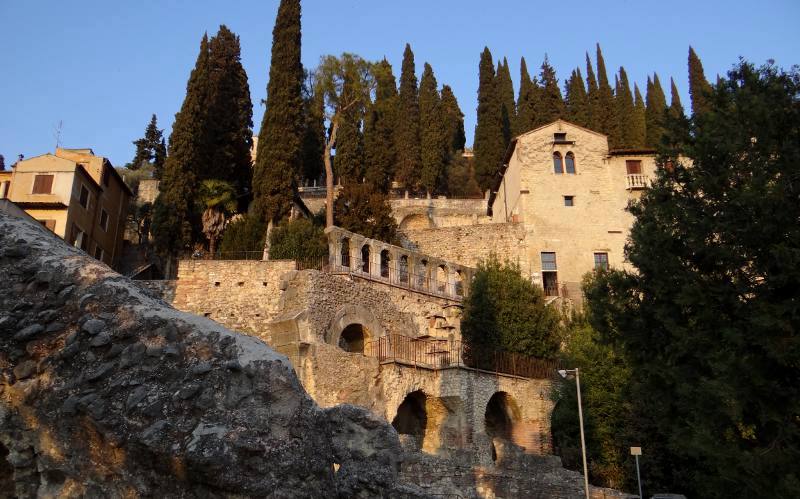 Convent of St. Gerolamo and Roman theater walls