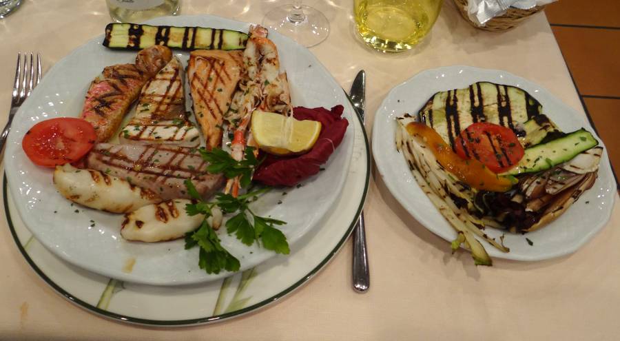 Misto di pesce alla brace (mixed grilled fish)