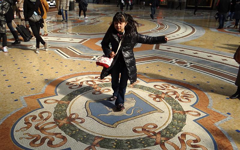 Torino bull in the Galleria in Milan, Italy