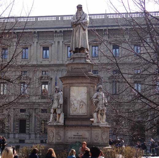 Leonardo Statue - Milan, Italy