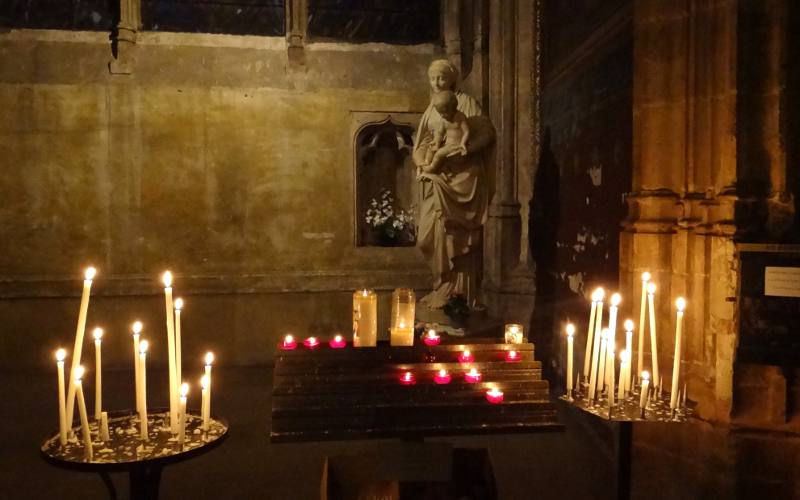 Statue of Our Lady of the Holy Hope - glise Saint-Sverin church