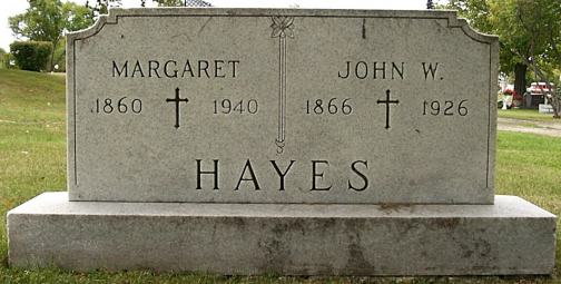 Margaret Hayes, John W Hayes