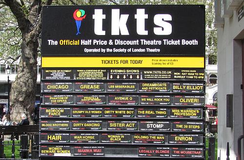 TKTS list of theatre discounts