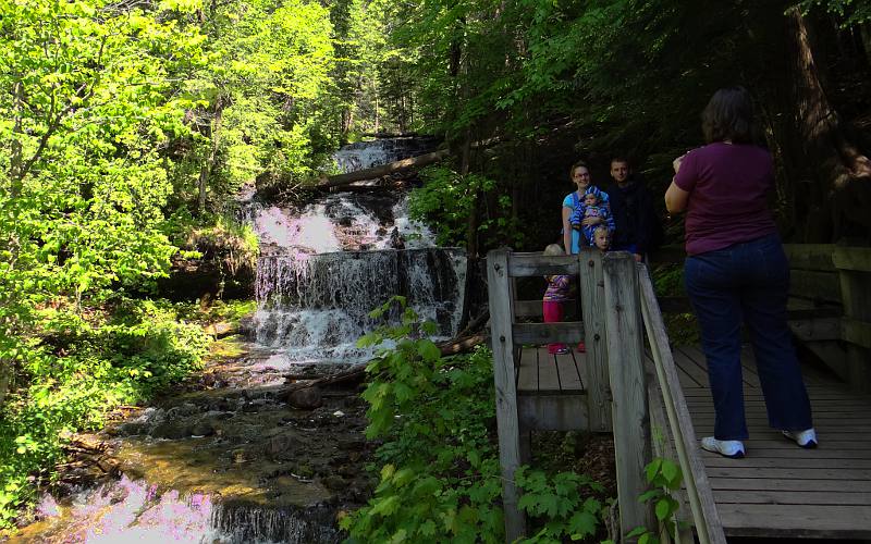 Picture taking at Wagner Falls