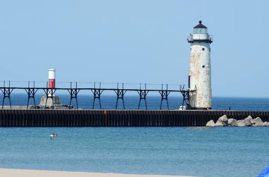 North and South Pierhead Lights - Manistee, Michigan