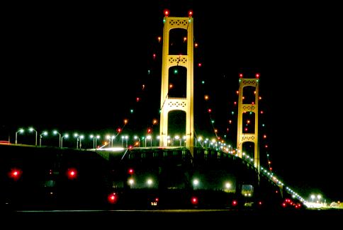 Mackinac Bridge night 2004
