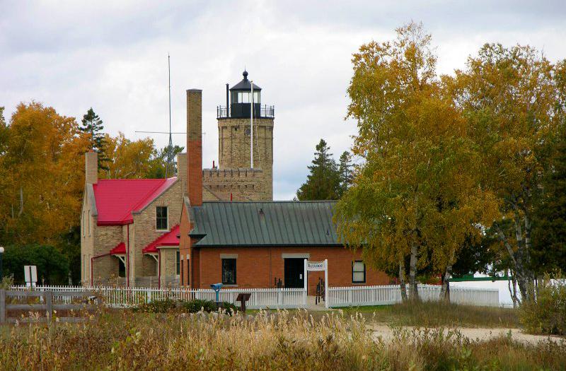 Old Mackinac Point Lighthouse in Autum
