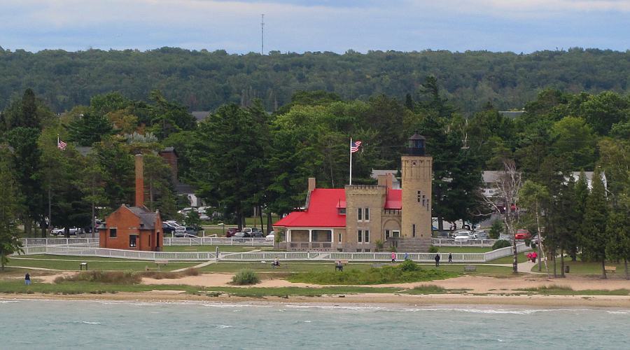 Old Mackinac Point Lighthouseas seen from the water