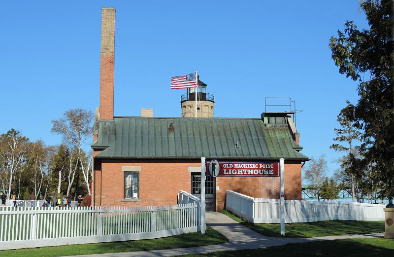 Old Mackinac Point Lighthouse fog signal building