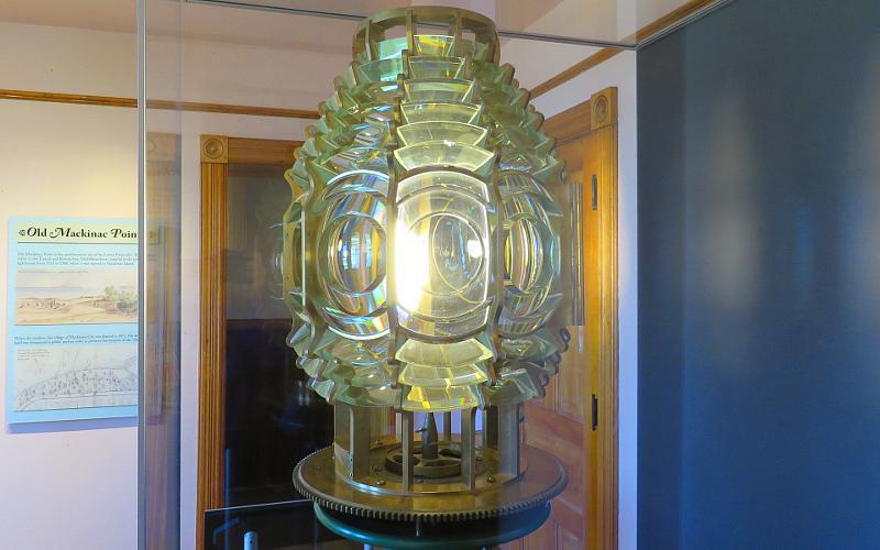 Old Macknac Point LIghthouse Fresnel lens