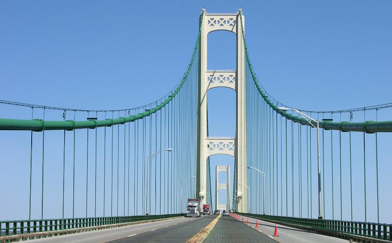 bridge towere and road way on May 7, 2004