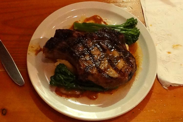 Homer's Dream Pork Chop - Rocking V Cafe