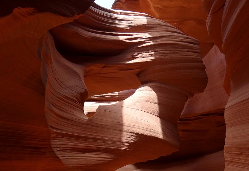 Antelope Canyon window in the sandstone rock