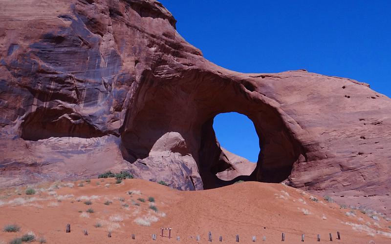 Ear of the Wind arch in Monument Valley Navajo Tribal Park