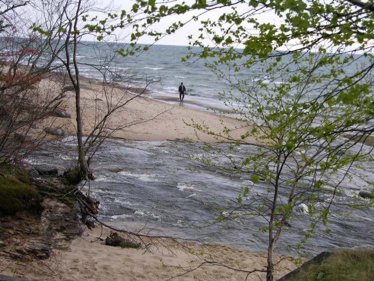 Hurrican River emptying into Lake Superior